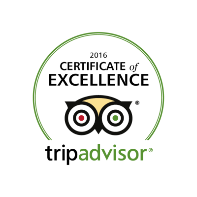 TripAdvisor Certificate of Excellence Award 2016