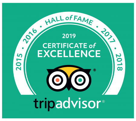 TRIPADVISOR CERTIFICATE OF EXCELLENCE AWARD 2019